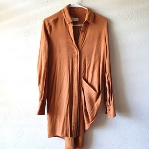 Side high low blouse like dress